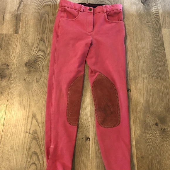Girls Ovation Riding Breeches Size 24 Knee Patches - Picture 1 of 6